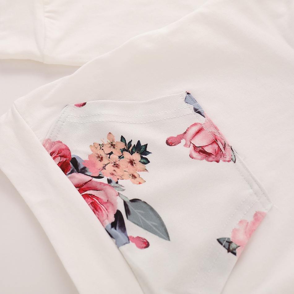 Beautiful Floral Long-sleeve Hoodie, Pants and Headband Set